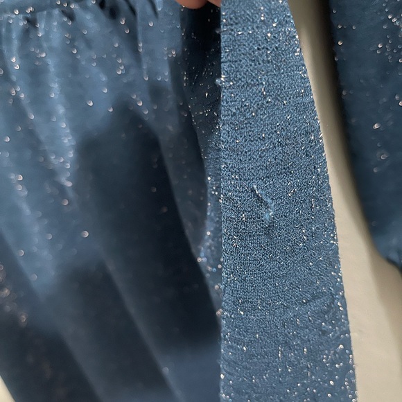 Loft Outlet Size Medium Shimmery Blue Dress good condition - Picture 14 of 16